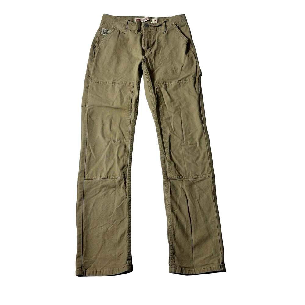 Levi’s 502 Regular Taper Carpenter Pants Khaki Youth Size 14 Utility Workwear